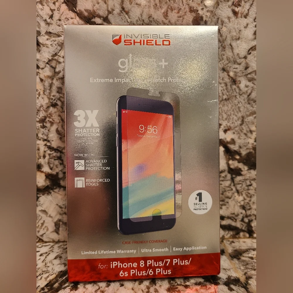 ZAGG Glass+ Screen Protector for iPhone 8 Plus/7 Plus/6s Plus/6 Plus